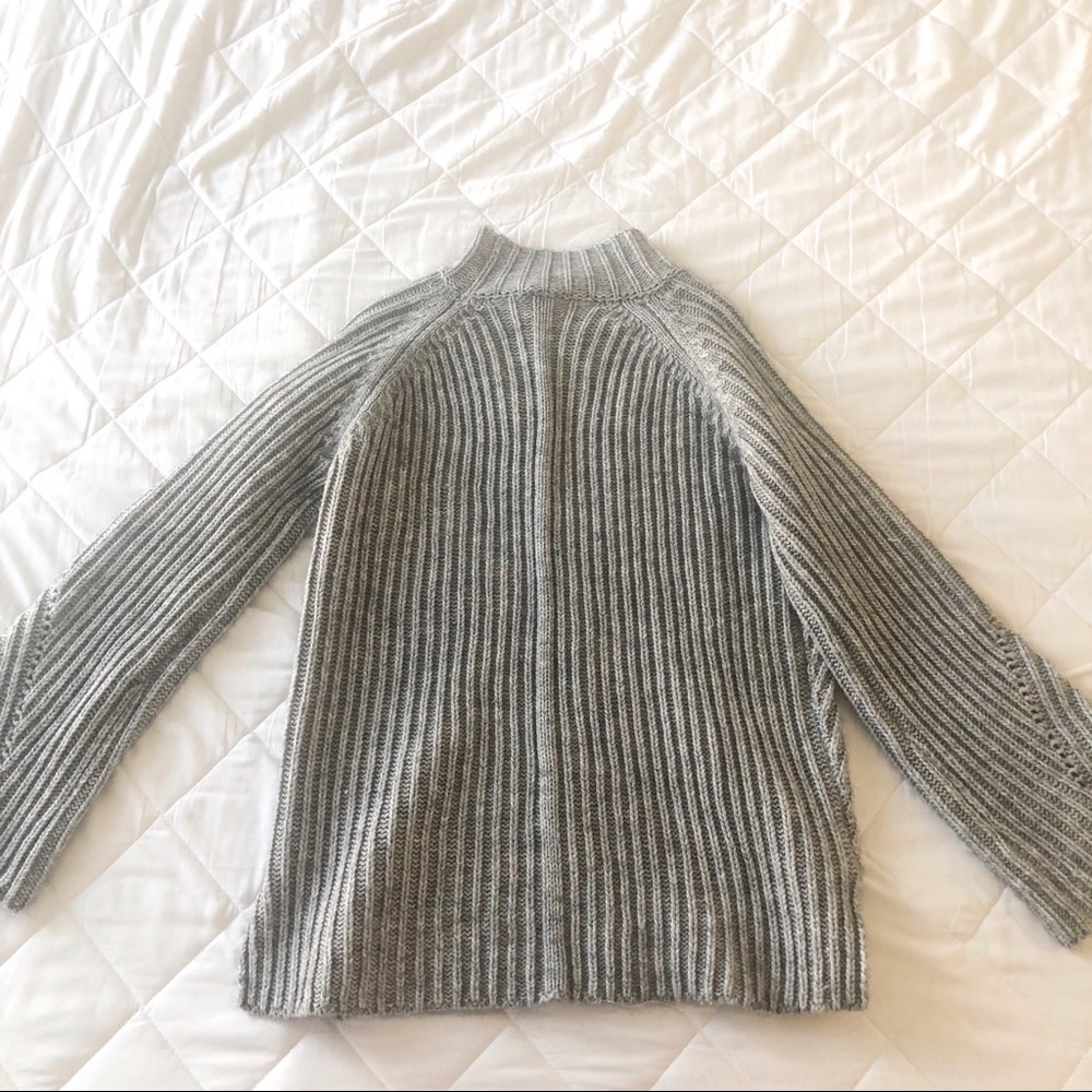 ASOS Gray High Neck Ribbed Sweater - Picture 3 of 6
